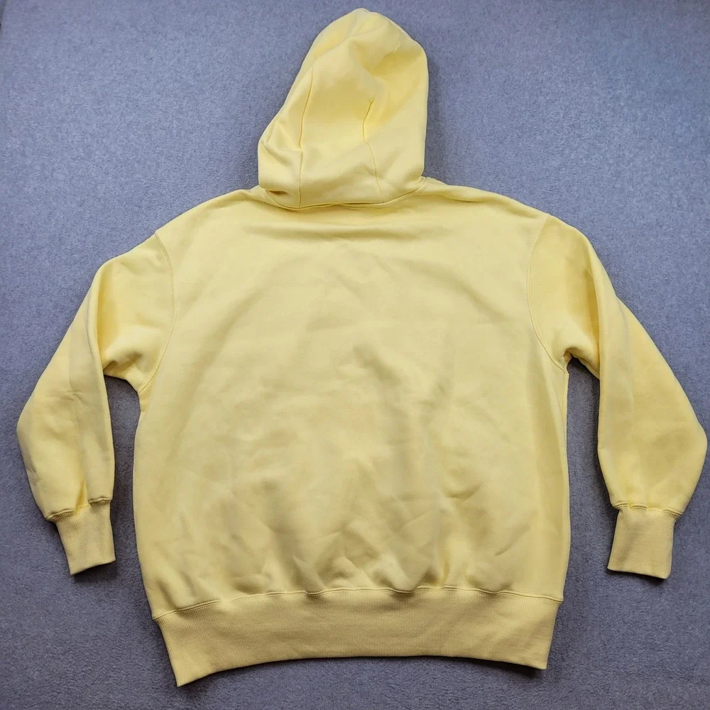 Nike Hoodie Womens Medium Yellow Phoenix Fleece Pullover DQ5860-722 Swish Logo